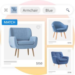 Visual & keywords query combined with similarity search