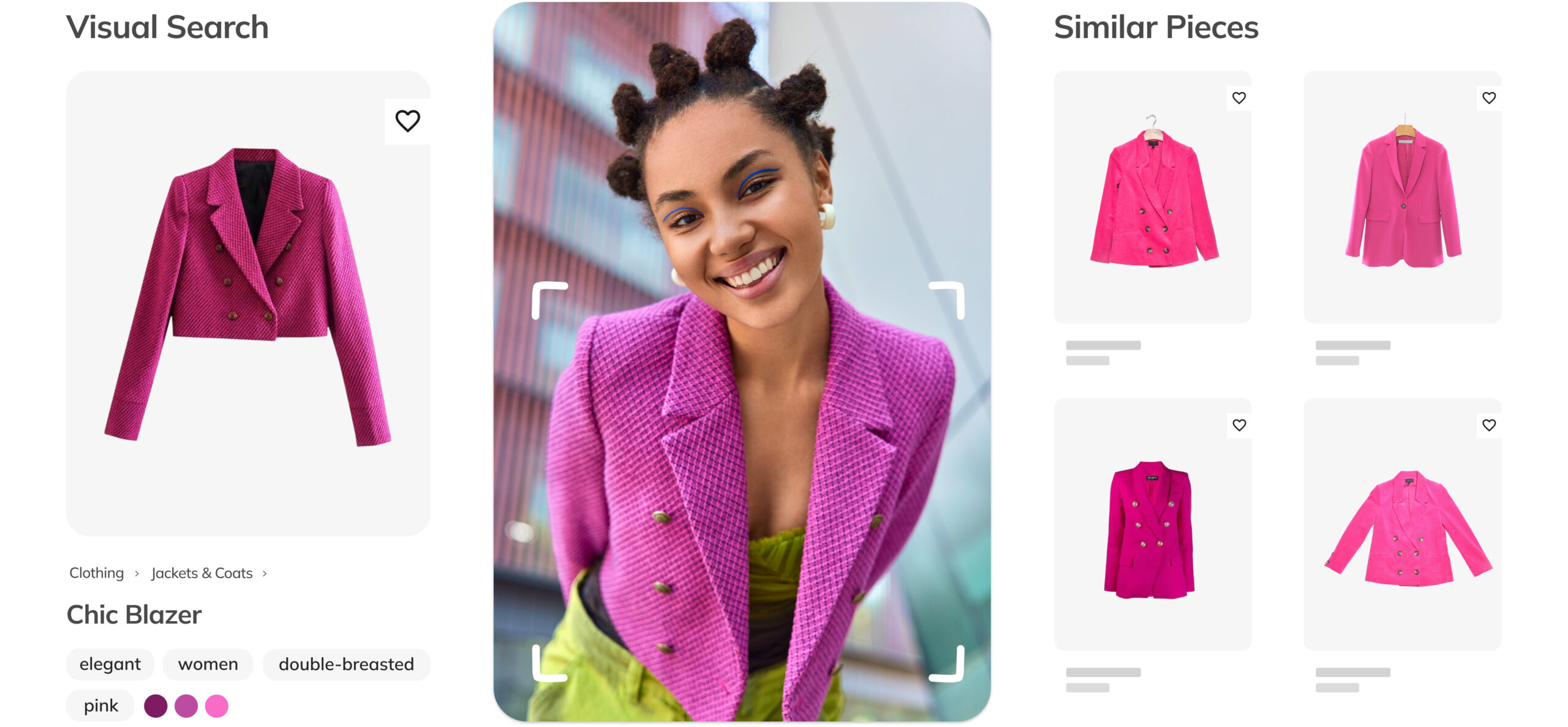 Future-proof your website with AI-powered apparel detection, recognition, and reverse image search engine tailored for fashion.