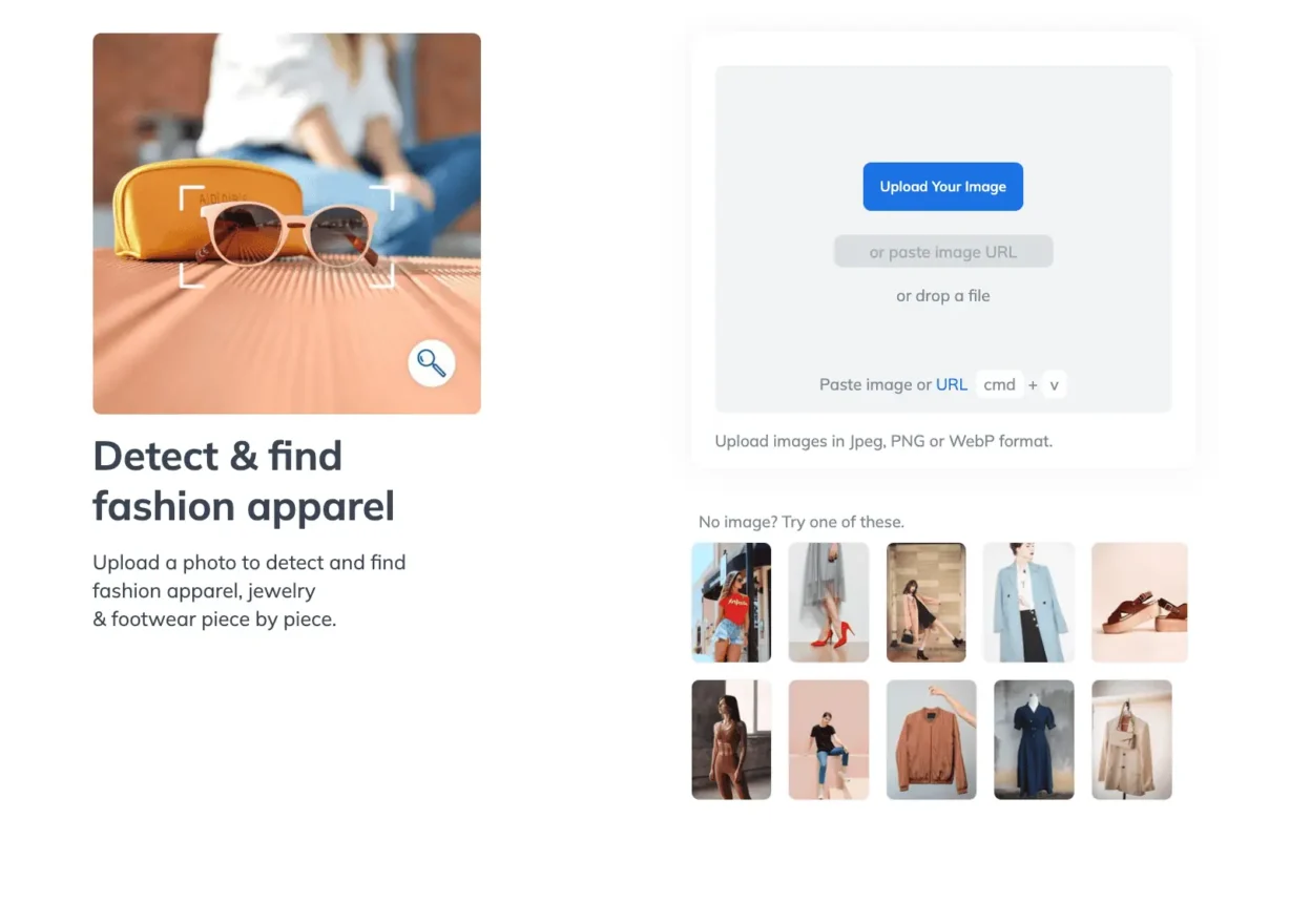 Demo for visual fashion search with AI.